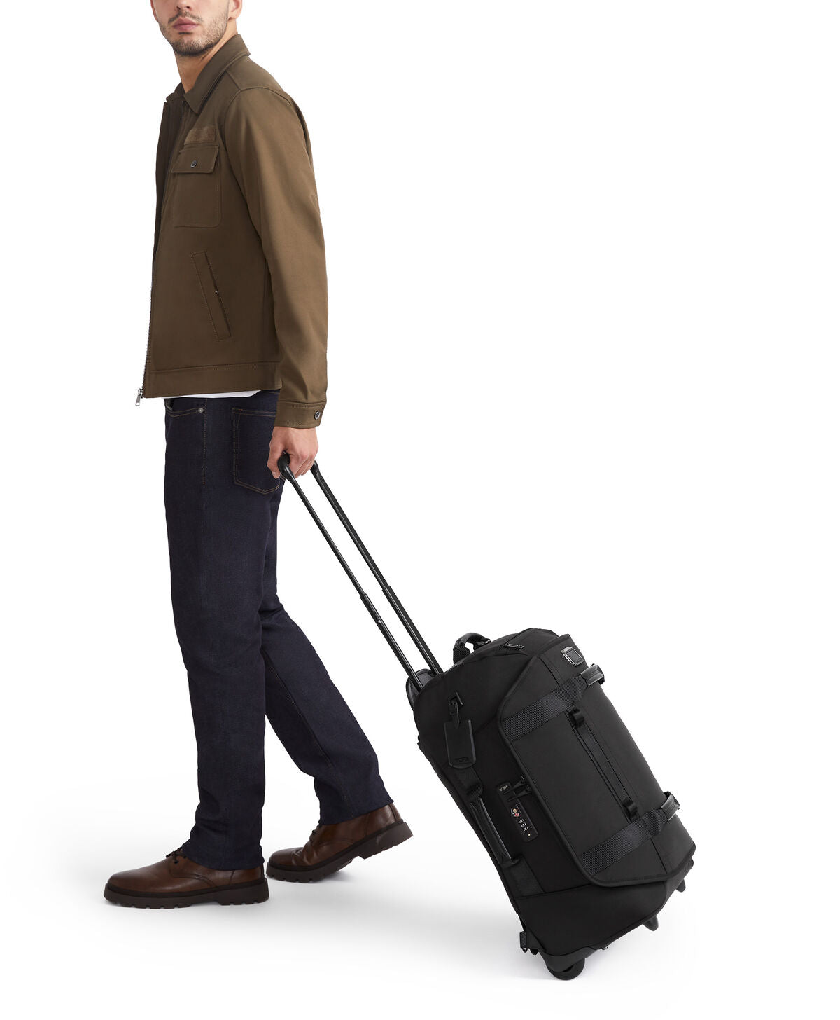 TUMI Alpha Bravo Convertible 2-Wheeled Backpack Cabin Black open interior