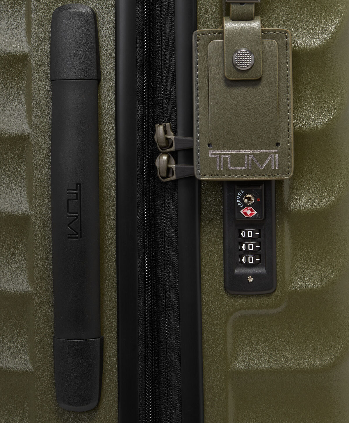 TUMI 19 Degree Expandable Cabin Olive Texture open interior