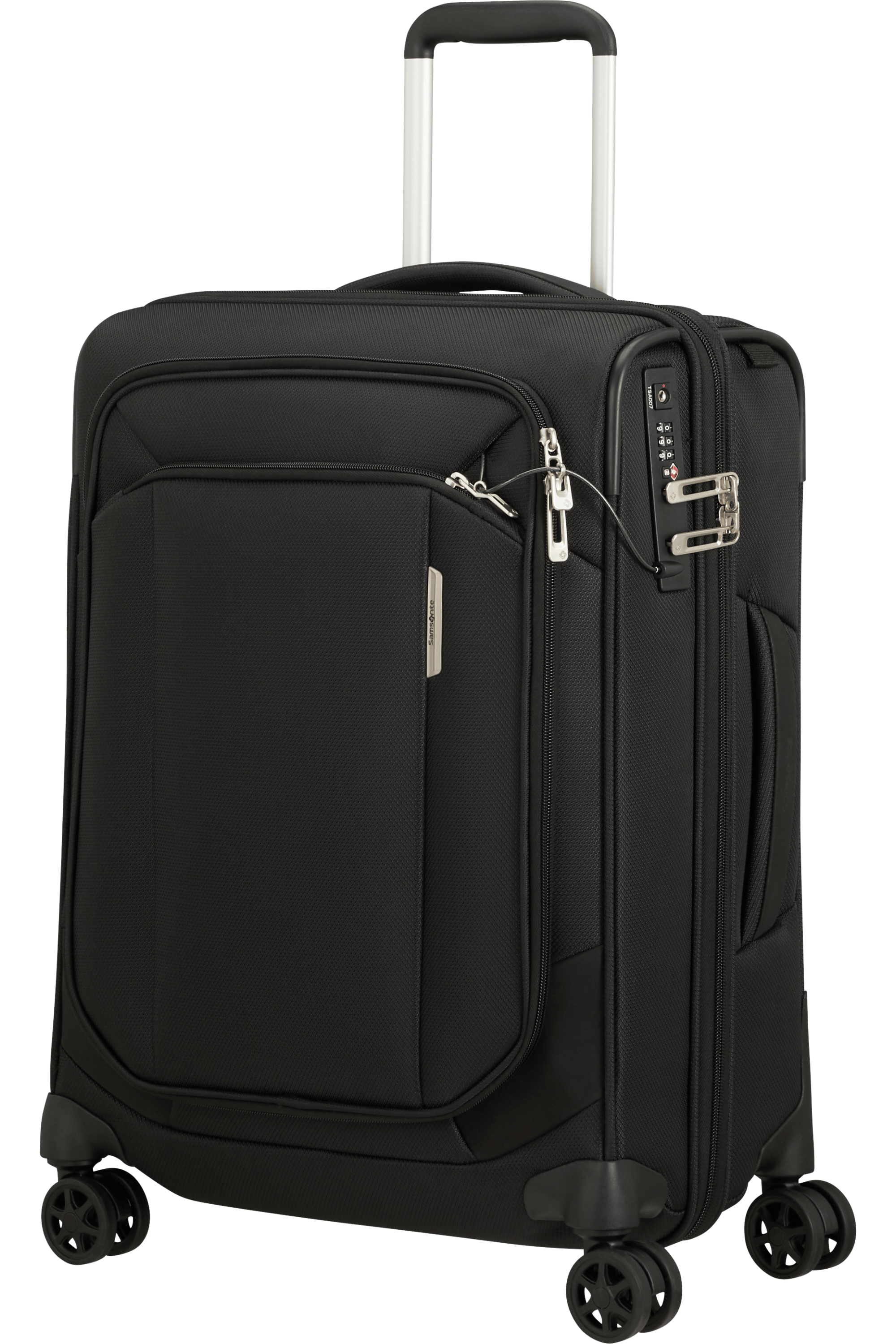 Samsonite Respark Kabinekuffert med 4 hjul 55cm EXP åbner på midten