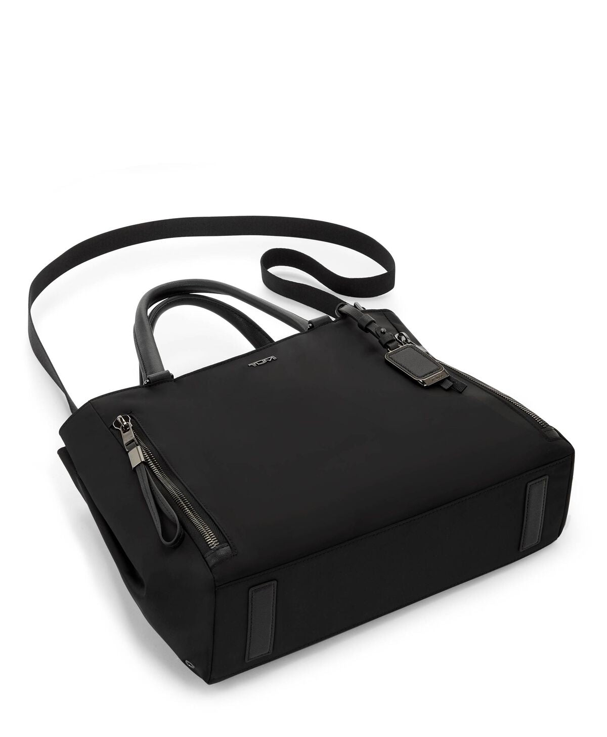 TUMI Voyageur Valetta Medium Tote Black Gunmetal detail view